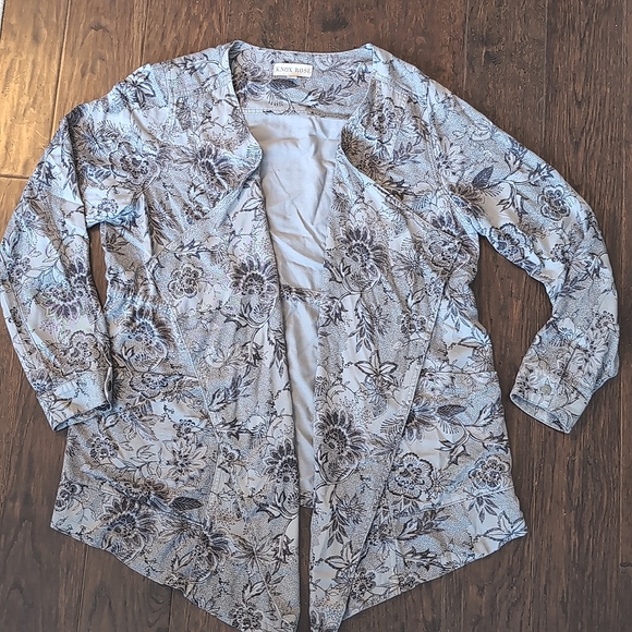 Grey Open Cardigan Drapey Jacket - Picture 1 of 7